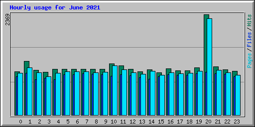 Hourly usage for June 2021
