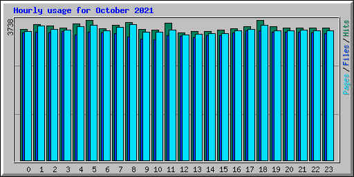 Hourly usage for October 2021