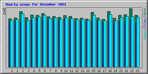 Hourly usage for December 2021