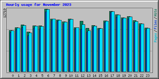 Hourly usage for November 2023