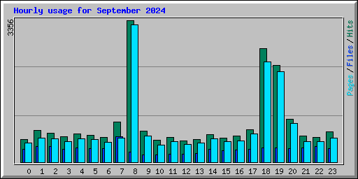 Hourly usage for September 2024